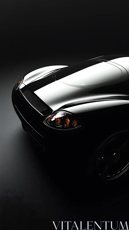 Midnight highway predator in glossy monochrome armor.