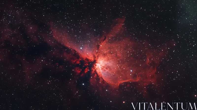 Hydrogen emission nebula core with ionized dust plumes resolved.