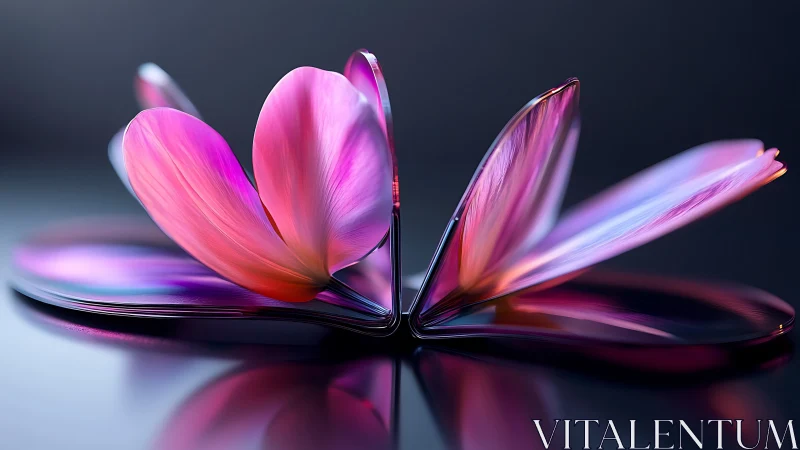 Foldable glass smartphone unfolds into iridescent petal structure