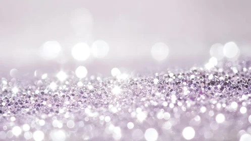 Soft Lavender Glitter Bokeh Background with Sparkling Highlights.