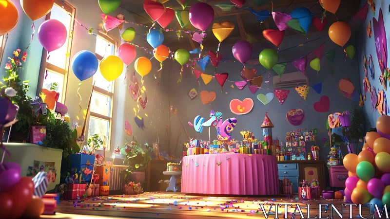 Chromatic Celebration Explodes: Birthday Paradise Bursts with Aerial Wonder