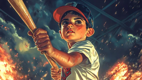 Rookie under fire swings for survival in a burning ballpark