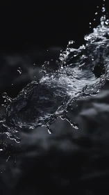 High-speed macro capture isolates a sculpted water splash