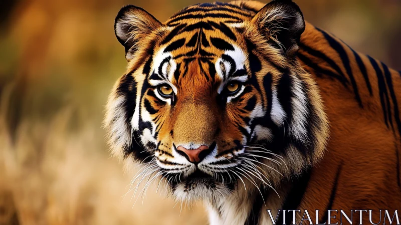 Golden-eyed jungle monarch pausing in quiet burning light.