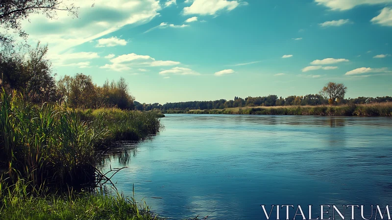 River light hums softly beneath a sky of wandering clouds