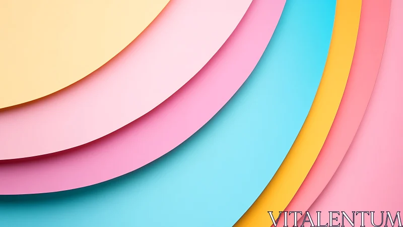 Pastel arcs glide in layered waves of playful precision