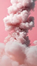 Cotton candy plume swirling through a dreamy pink sky.
