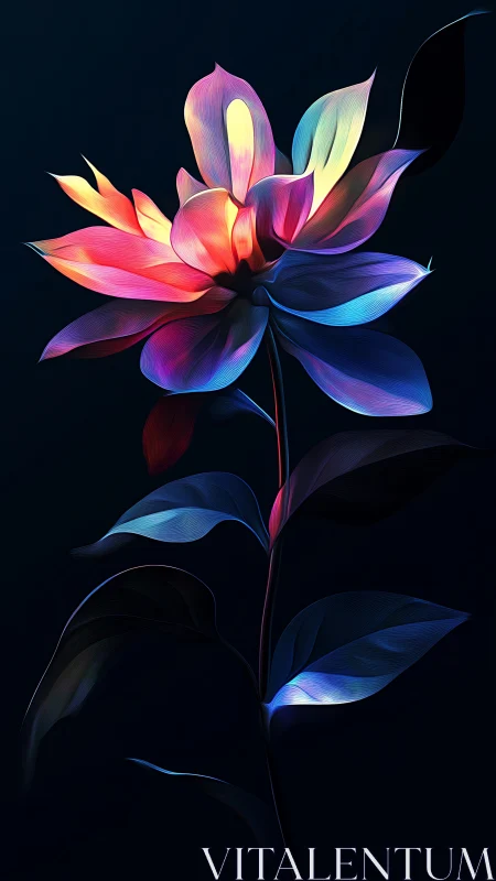 Neon Bloom Defies the Night's Shadow