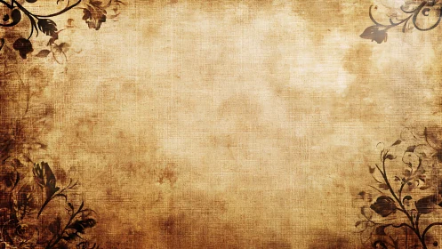 Vintage textured parchment background with dark floral edges.