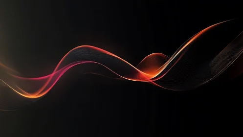 Glowing ribbons of light gently dancing across darkness.