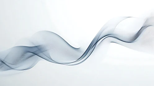 Gentle Smoke Wave Dancing Across a Quiet White Sky.