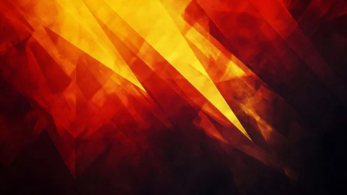 Fiery Abstract Geometric Art with Bold Angular Shapes.