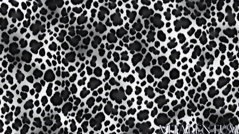 Leopard Print Pattern in Black and White.
