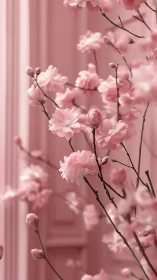 Delicate Pink Carnations in Soft Monochromatic Light.