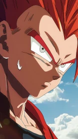 Sky-bent warrior narrows his gaze toward unseen horizons