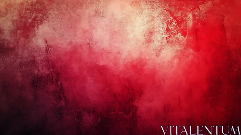 Red textured gradient wall shows rough abstract surface