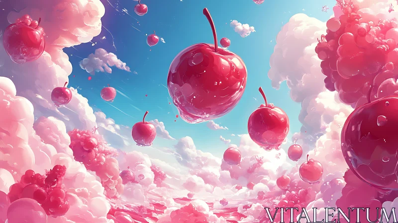 Cherry balloon daydreams drifting through candy clouds.