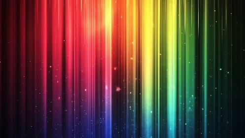 Vibrant Spectrum Light Beams Abstract Digital Art Background.