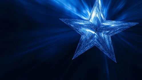 Luminescent vector star with radial photon-streak dispersion.