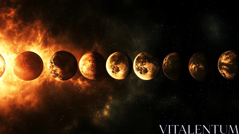 Stellar flare illuminates sequential planetary shadow phases
