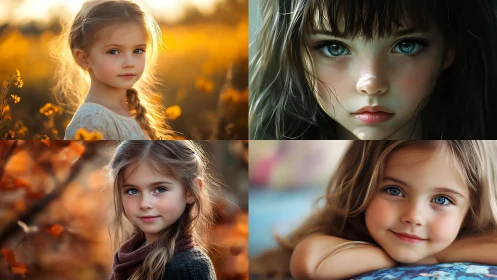 Sunlit childhood portraits woven from dreamlike autumn light.