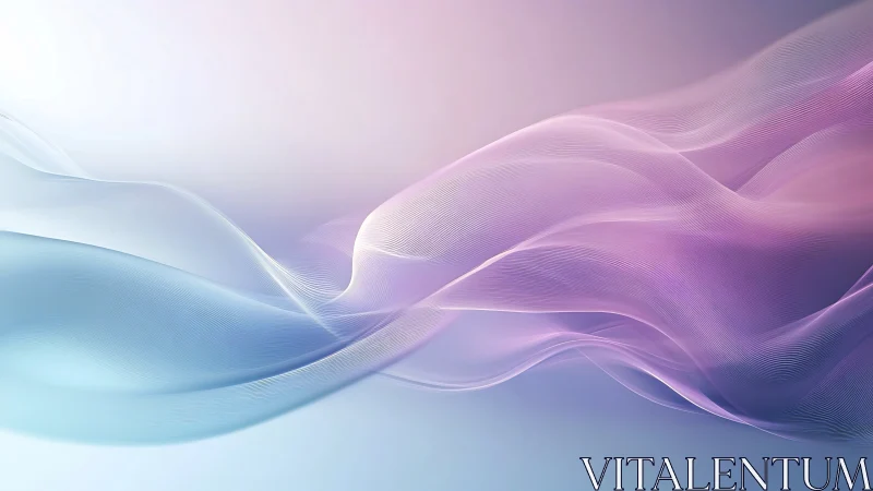 Soft pastel waves of light drift across a tranquil gradient