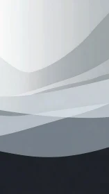 Layered grey wave abstraction with soft vertical gradient.
