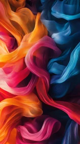 Soft swirling ribbons of color inviting playful wonder.