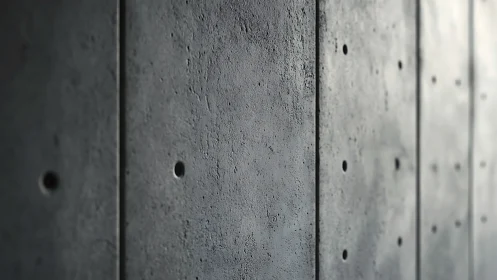 Vertically Arrayed Precast Concrete Panels with Systematic Perforation Pattern