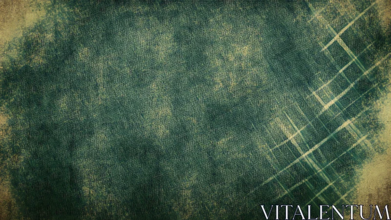 Grungy teal textured background with worn plaid overlay.