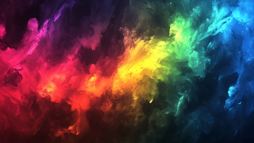 Color storm drifting through a dreamy cosmic night.