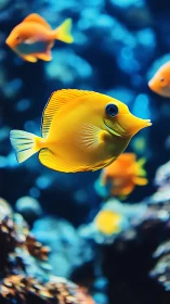 Golden reef daydream with a curious yellow tang in focus.