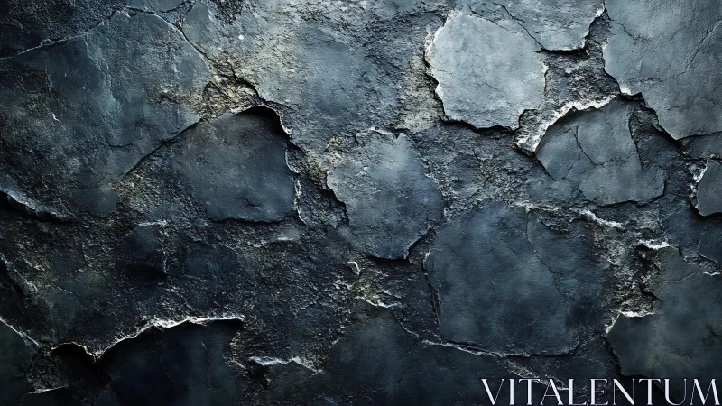 Weathered cracked concrete wall texture in moody dark tones.