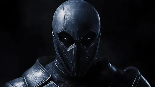 Midnight sentinel waits in burnished steel and silent shadow