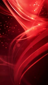 Curved translucent red bands intersect on a dark background