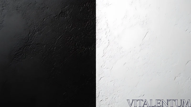 Textured black and white wall split in stark contrast.