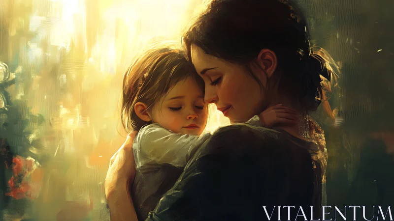 Soft morning embrace captures a tender parent child moment