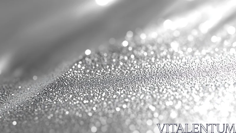 Shimmering silver surface glows softly in dreamy light