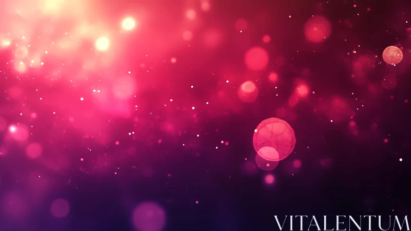 Abstract pink and purple bokeh lights background, dreamy digital art.