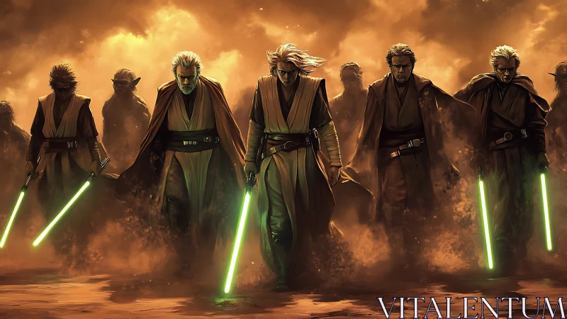 Storm-walking space knights with blazing neon blades.