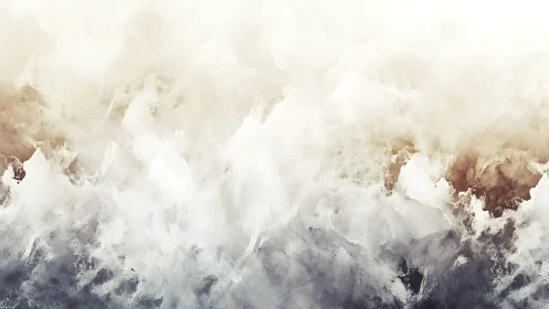 Abstract cloudscape in soft neutral tones, ethereal digital painting.