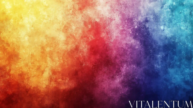 Vibrant textured gradient merges warm and cool color spectrums
