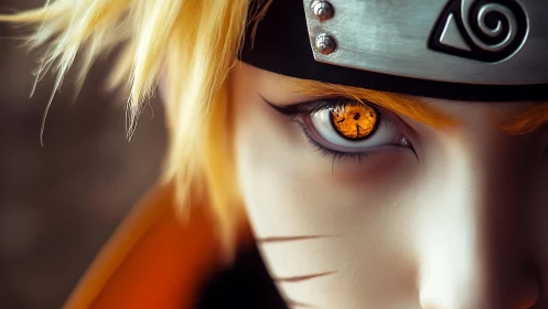 Close cropped portrait shows stylized anime character face