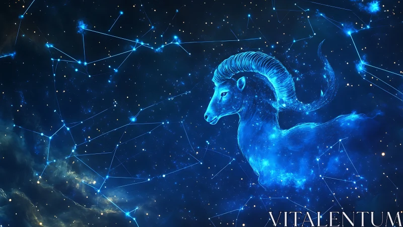 Stellar Capricorn constellation rendered in luminous digital art.