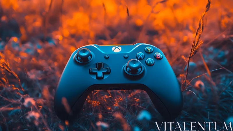Xbox Wireless Controller with Chromatic Aberration in Pyrolytic Landscape