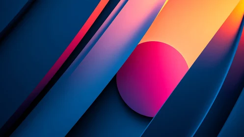 Layered gradient geometry with cylindrical core focus.