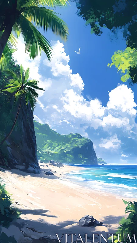 Where Palms Dance Against Azure Infinity