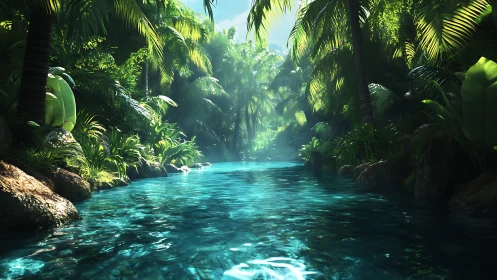Emerald Canyon's Liquid Whisper: Where Jungle Breathes Water.