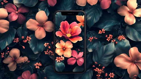 Vibrant Florals Meet Technology: A Digital Garden.