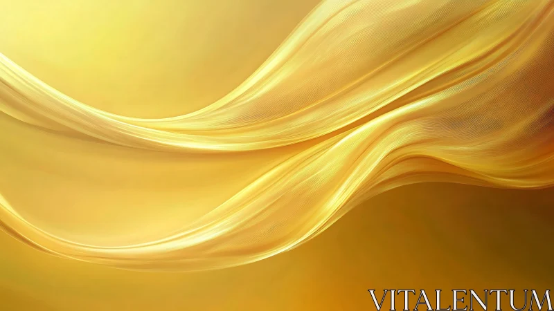 Golden translucent waves curve across warm abstract field